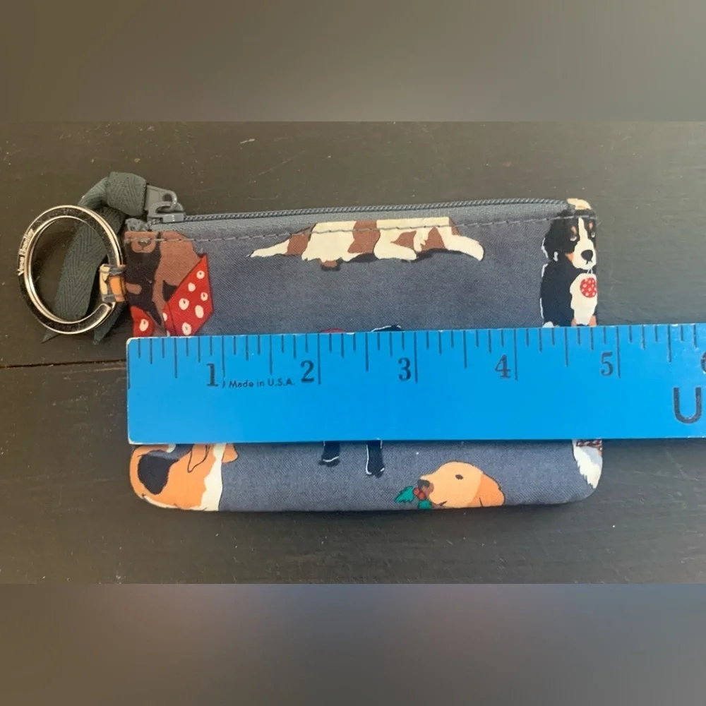 Vera‎ Bradley Dog Print Wristlet - Black and Gray